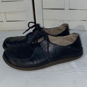 Olukai Honda Men's Black Leather Casual Oxford Shoes Size 7